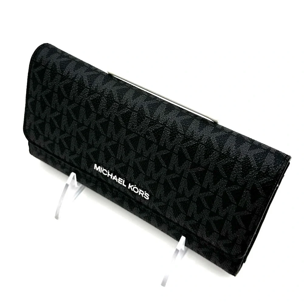 Michael Kors Large Trifold Wallet Black